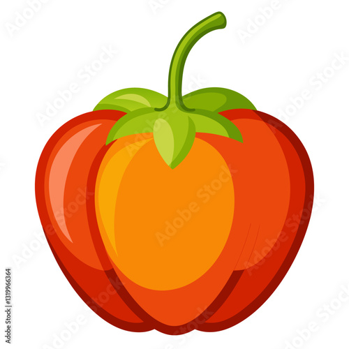 Vector Habanero Illustration - Cartoon, Clipart, and Line Art Design with White Background, High-quality vector habanero design in cartoon, clipart, and line art styles with a white background