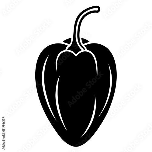 Vector Habanero Illustration - Cartoon, Clipart, and Line Art Design with White Background, High-quality vector habanero design in cartoon, clipart, and line art styles with a white background
