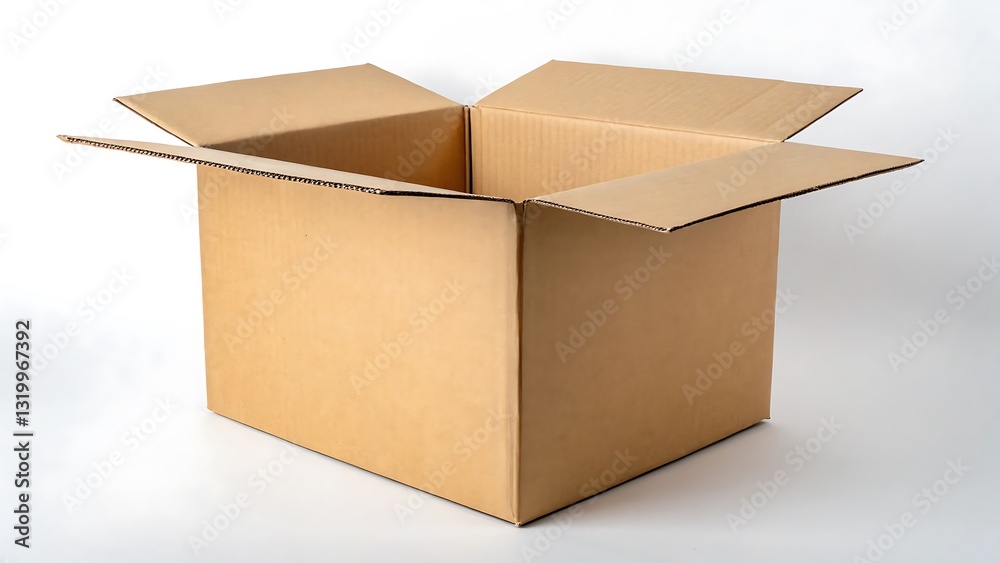 Cardboard Box Carton on White Background Cardboard Box Carton on White Background