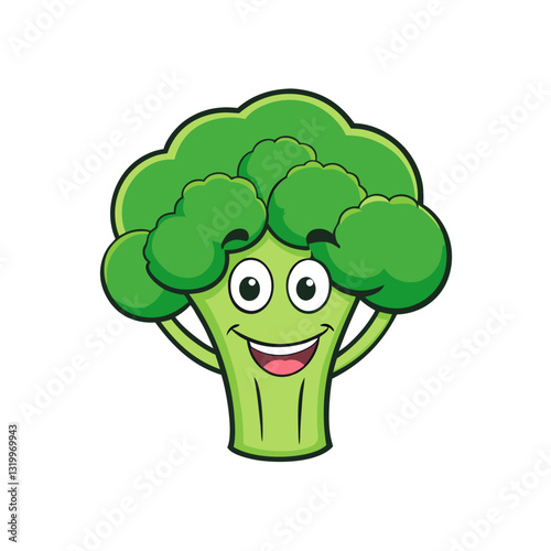 Broccoli Vector Silhouette Illustration - Clipart, Line Art, and Cartoon Design, Vector Broccoli silhouette design for clipart, cartoons, line art, and digital products