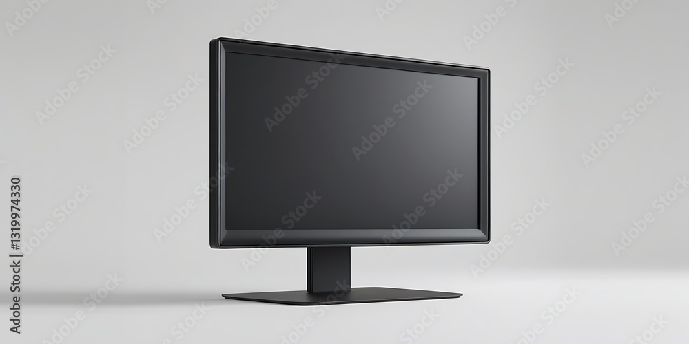Modern black computer monitor on sleek stand isolated on minimal background, perfect for technology mockups, digital workspace design, and electronic product showcases
Modern black computer monitor on sleek stand isolated on minimal background, perfect for technology mockups, digital workspace design, and electronic product showcases