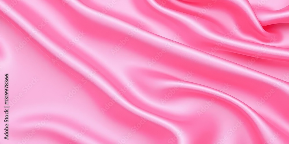 Obraz premium Smooth, lustrous pink satin fabric background with subtle sheen, delicate, wallpaper