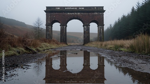 Misty Valley Arch Reflection.