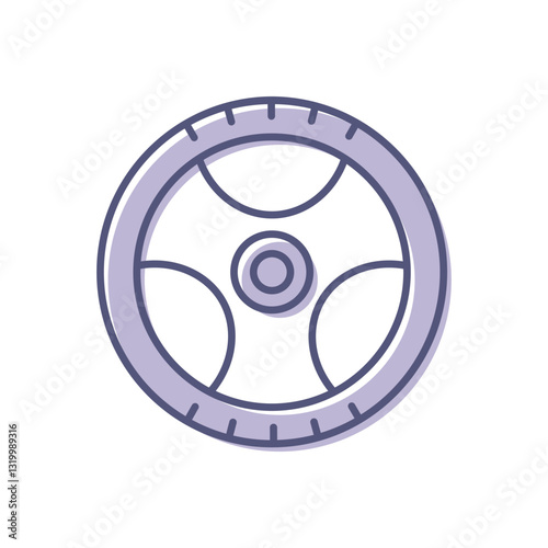 Barbell Plate Vector icon