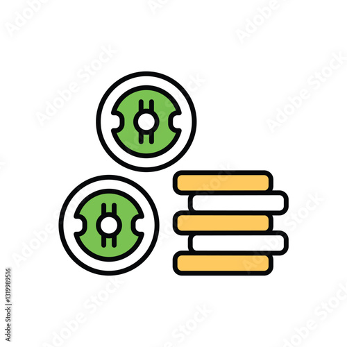 Weight Disks Vector icon