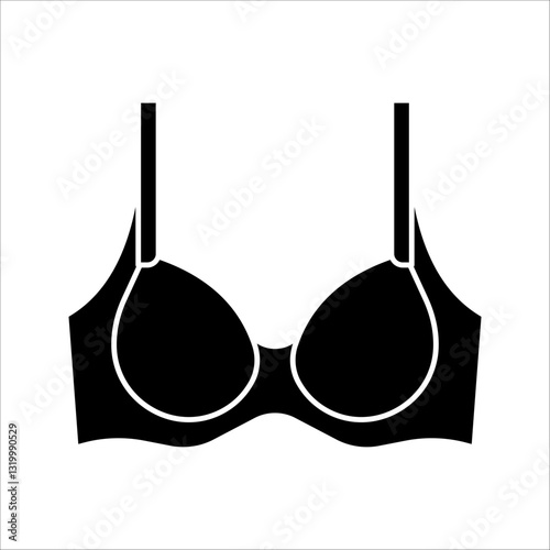 bra Icon Symbol isolated white background. vector illustration. color editable.