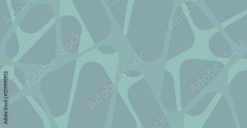 Abstract geometric pattern background. Organic shapes in shades of blue and teal. The soft color palette adds a calming and sophisticated aesthetic.
