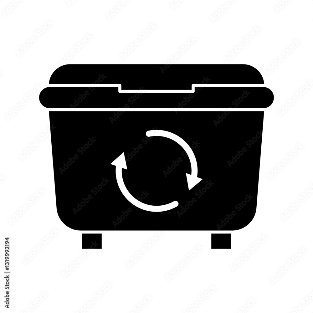 dumpster Icon. Symbol isolated white background. vector illustration. color editable. dumpster Icon. Symbol isolated white background. vector illustration. color editable.