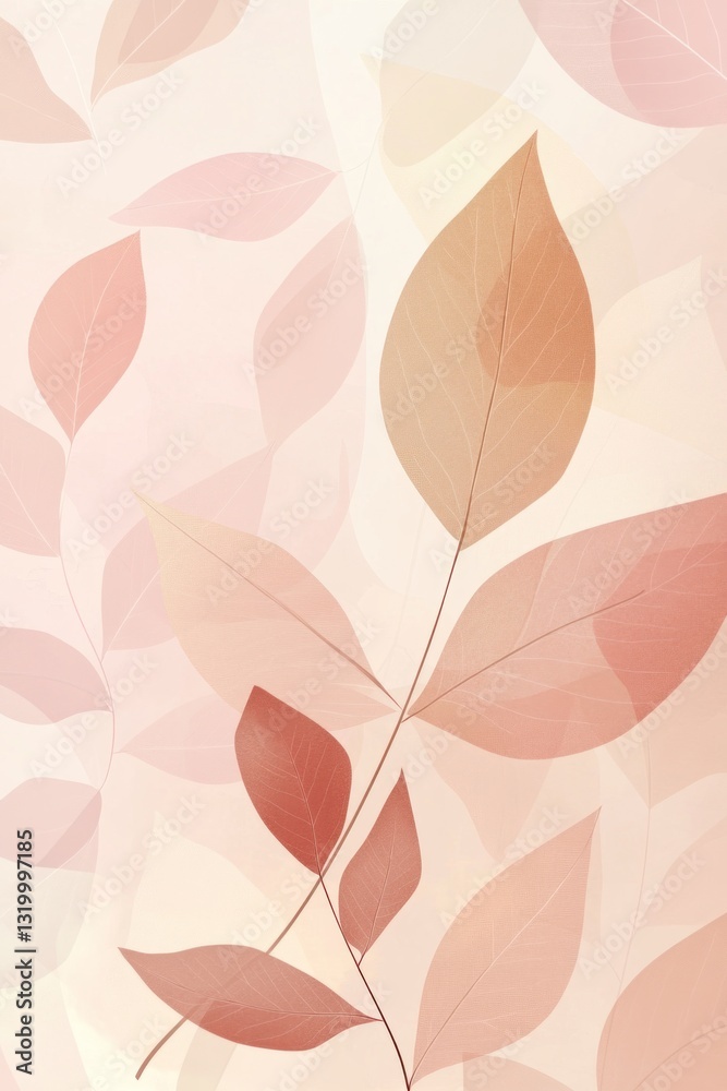 Delicate pastel leaves in soft autumnal light Delicate pastel leaves in soft autumnal light
