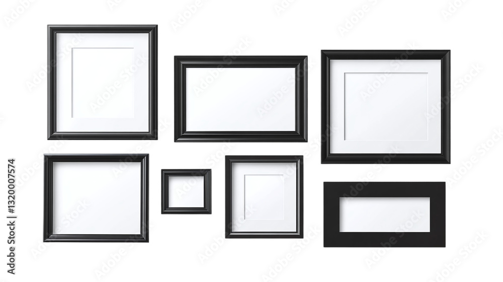 Empty photo frame mockup on the wall. poster mockup interior design isolated on transparent background. Empty photo frame mockup on the wall. poster mockup interior design isolated on transparent background.