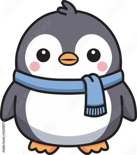 Adorable penguin cartoon drawing illustration 