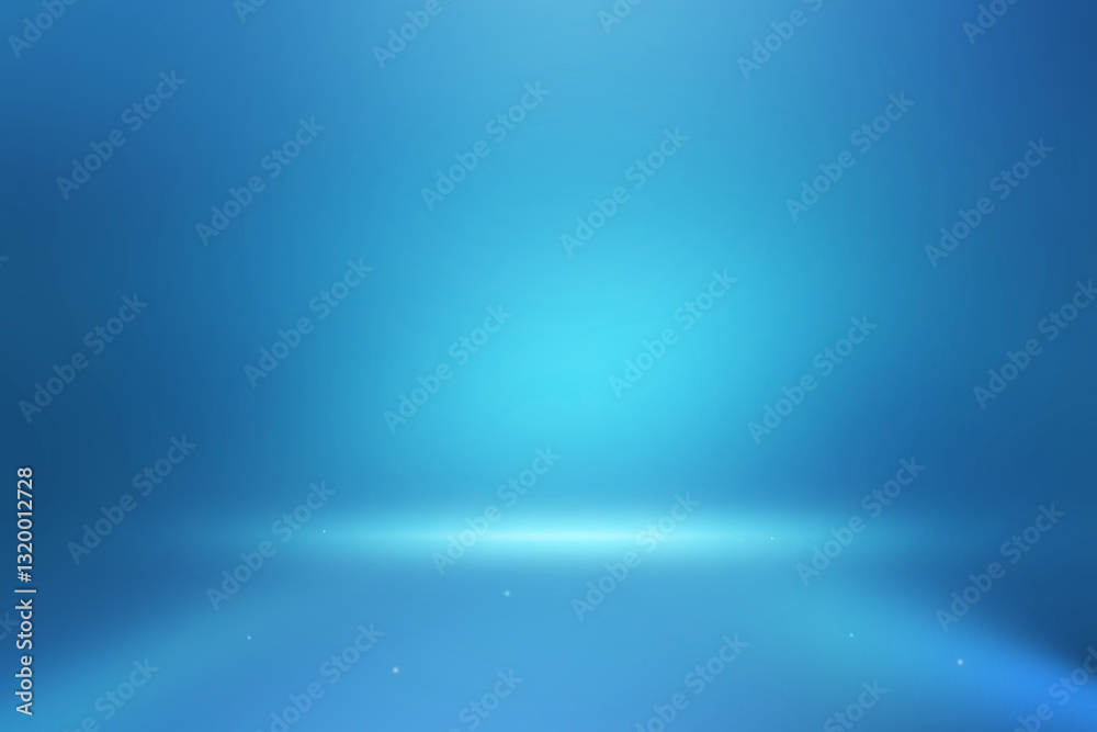 blue gradient abstract background with soft spot light for product display.