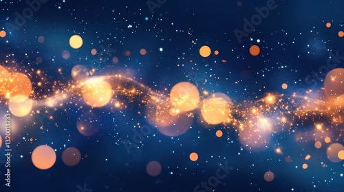 Wallpaper Mural Celestial Sparkles: A Night Sky of Shimmering Lights and Glowing Stardust Torontodigital.ca