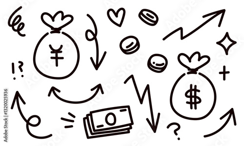 お金関係のイラストセット