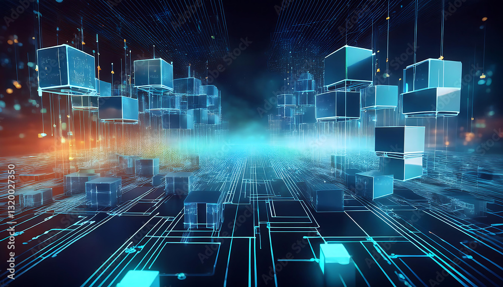abstract background with digital space abstract background with digital space