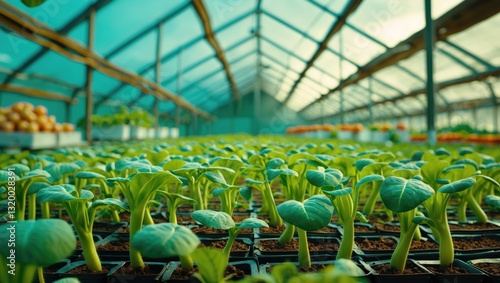 Greenhouse cultivation of vegetable seedlings affected by a plant disease