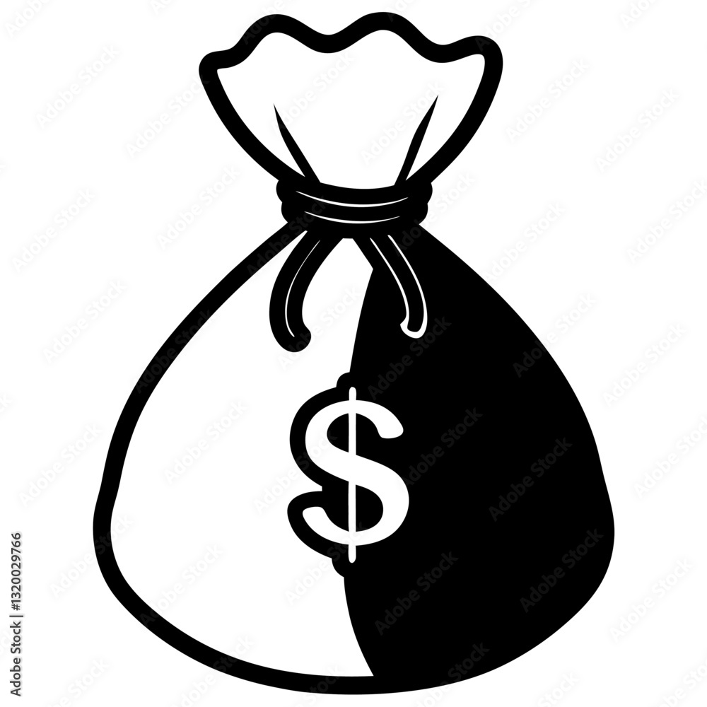 Realistic 3D Render of Money Bag with White Background – Vector Illustration, Clipart, and Line Art Design, High-quality 3D money bag vector illustration, clipart, and line art design for digital prod Realistic 3D Render of Money Bag with White Background – Vector Illustration, Clipart, and Line Art Design, High-quality 3D money bag vector illustration, clipart, and line art design for digital prod