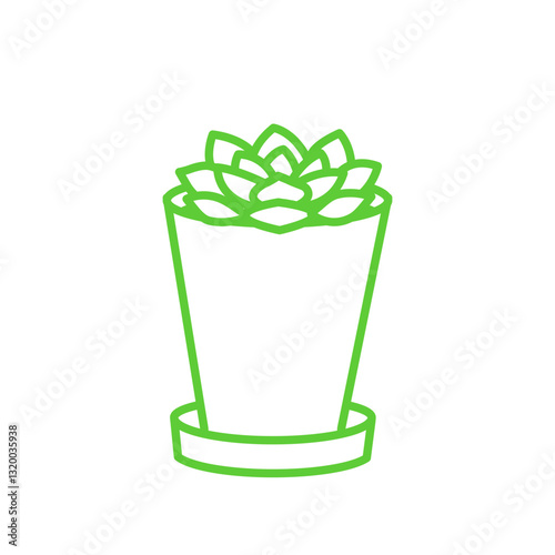 Houseleek icon. Isolated on white background.