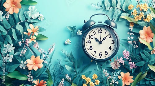 Concept time switch with a clock marking the changeover and a lively spring setting