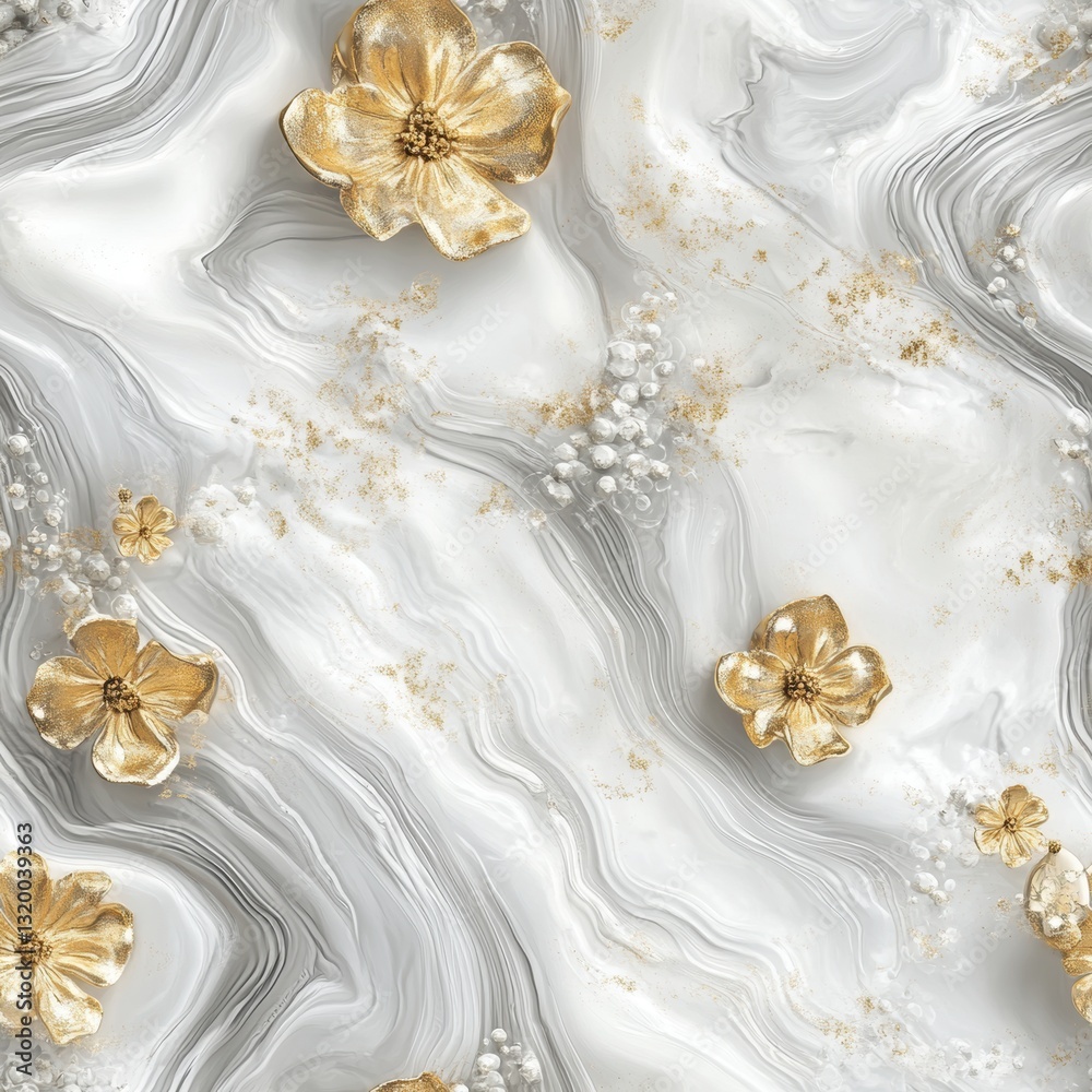 White and Gold 3D Alcohol Fluid Ink Design Seamless Pattern l Luxury Grey Gold Flower Wallpaper l Elegant Marble Texture Art White and Gold 3D Alcohol Fluid Ink Design Seamless Pattern l Luxury Grey Gold Flower Wallpaper l Elegant Marble Texture Art