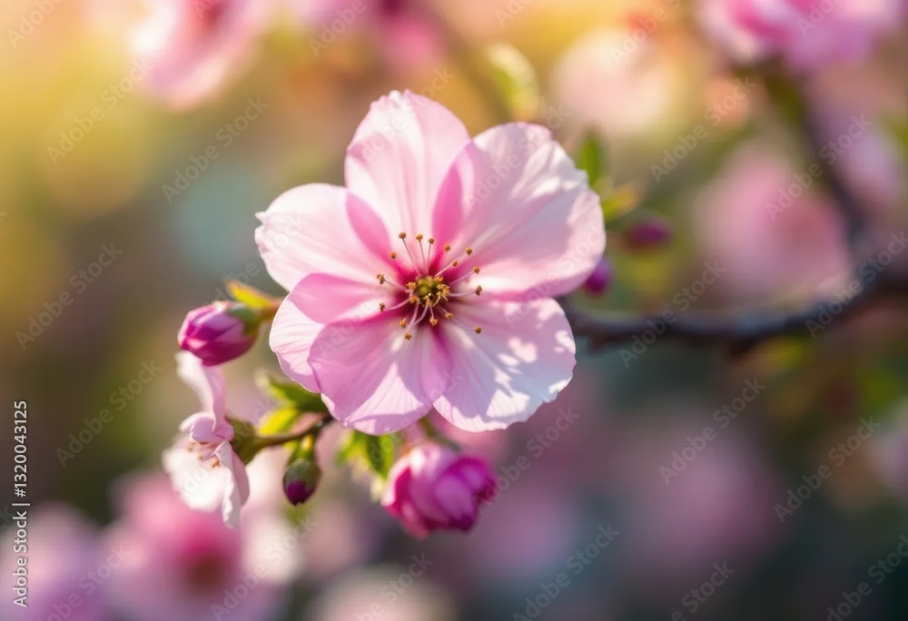 Beautiful pink cherry blossom blooming during spring season Beautiful pink cherry blossom blooming during spring season