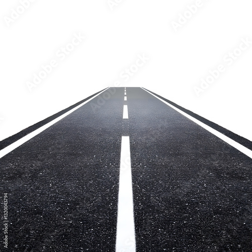 Wallpaper Mural Empty Asphalt Road on Pristine White Background with Elegant Modern Composition Torontodigital.ca