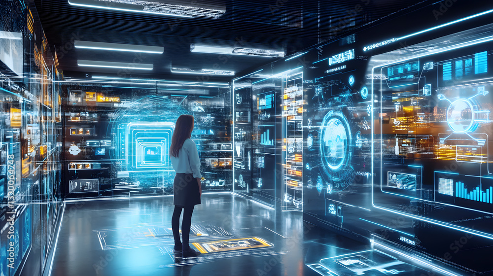Innovative robotics transforming autonomous retail store experience futuristic environment digital interaction Innovative robotics transforming autonomous retail store experience futuristic environment digital interaction