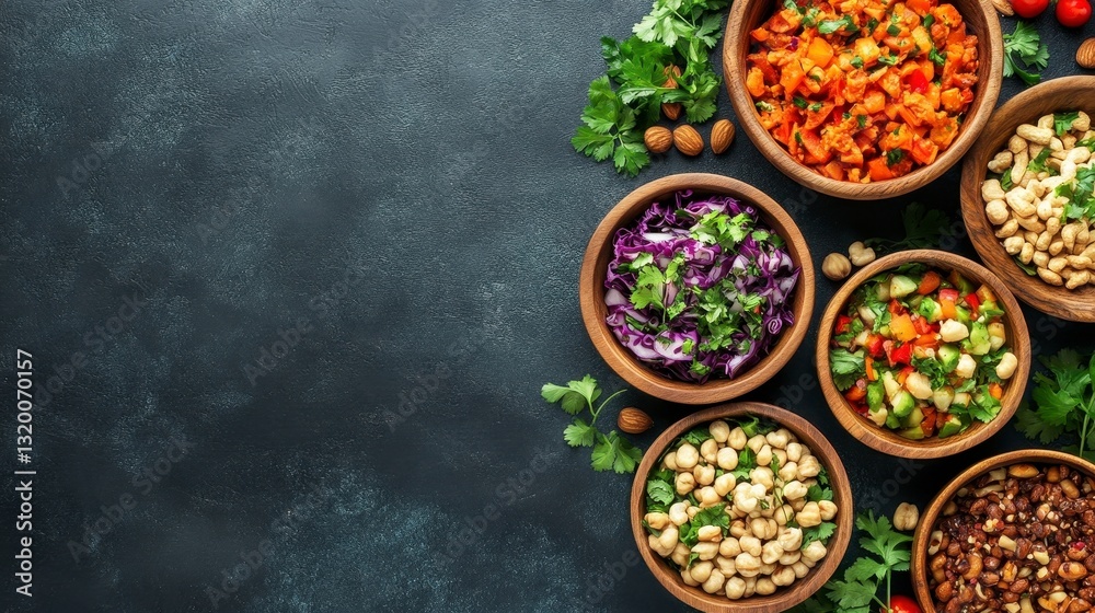 Fresh Colorful Vegetable Bowls Fresh Colorful Vegetable Bowls