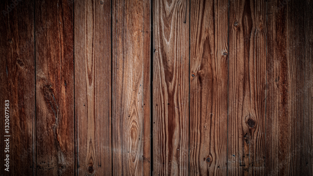 Naklejka premium close-up of a weathered beautiful wood fence antique background or presentation template with space for copy