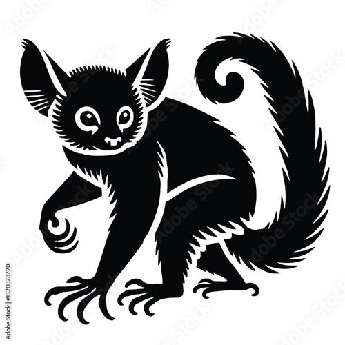 Aye-Aye Silhouette