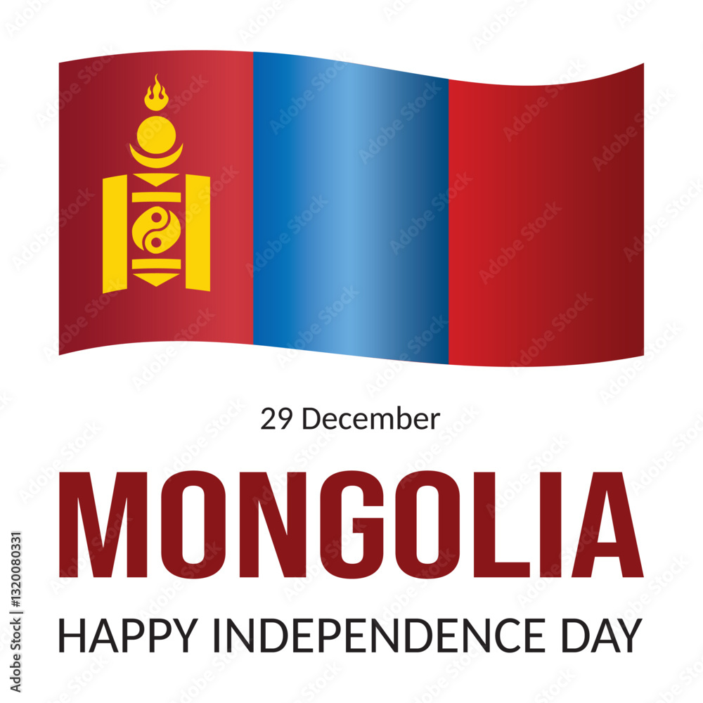 Naklejka premium Mongolia independence day