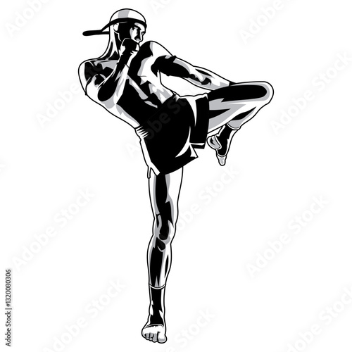 Muay Thai pose