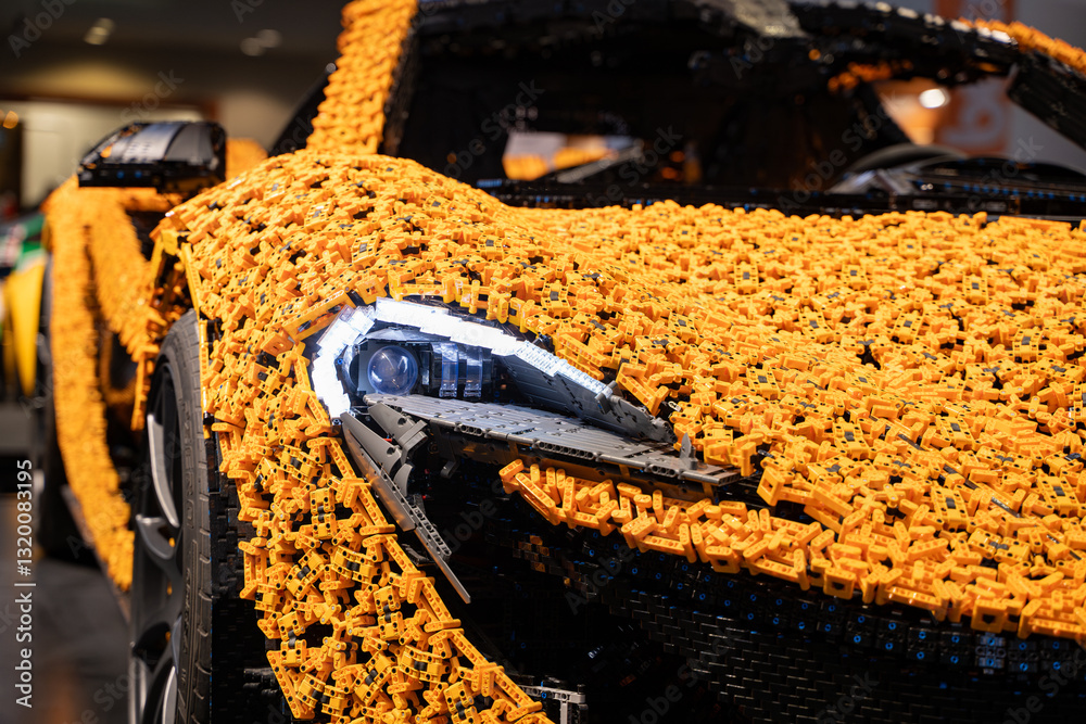 Naklejka premium LEGO Technic McLaren P1 at the 2025 Canadian International AutoShow. Toronto, Canada - February 14, 2025.