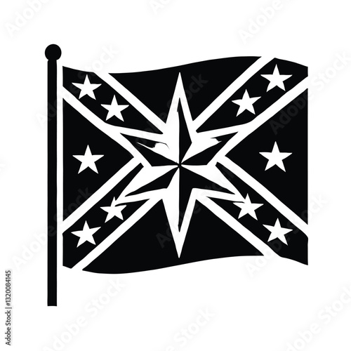 Juneteenth Freedom Flag Silhouette