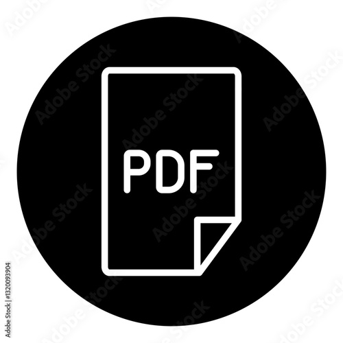 Pdf Black Circle Icon