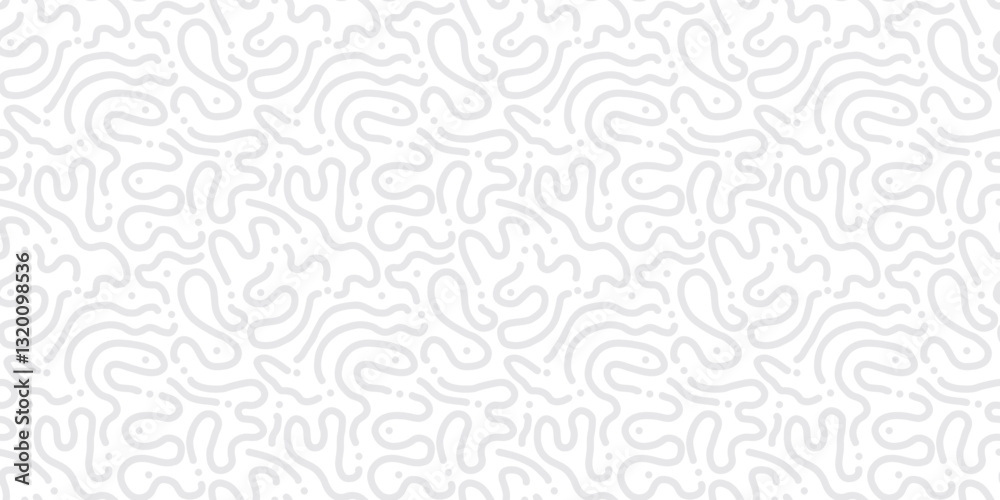 Fototapeta premium Doodle shapes background. Seamless pattern. Vector. らくがきイラストパターン