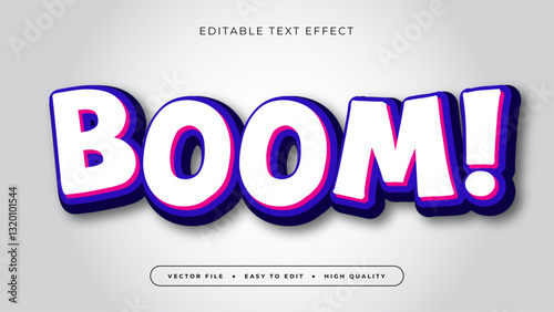 Boom 3D editable text effect template