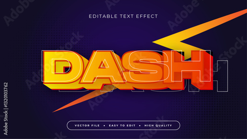 Dash text effect style