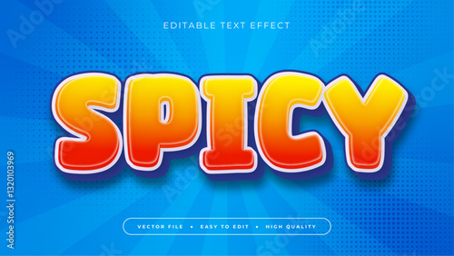Spicy font in text effect style