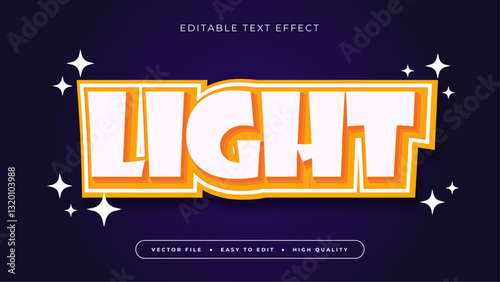 Light bold lettering text effect style