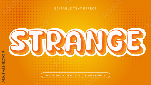 Colorful Editable Typography Template for 'Strange'