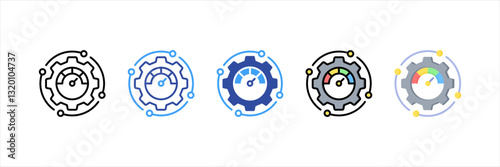 Optimization Multi Style Icon Set