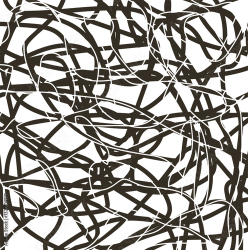 The texture consists of a tangled wire or line with a white thread on top.