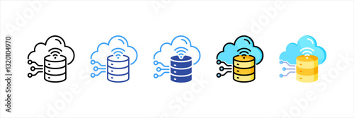 Database Multi Style Icon Set