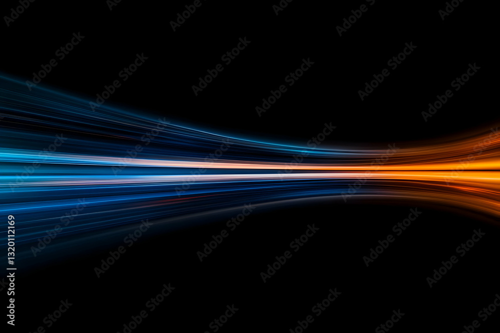 Abstract Blue and Orange Light Streaks Curve Background Illustration Abstract Blue and Orange Light Streaks Curve Background Illustration