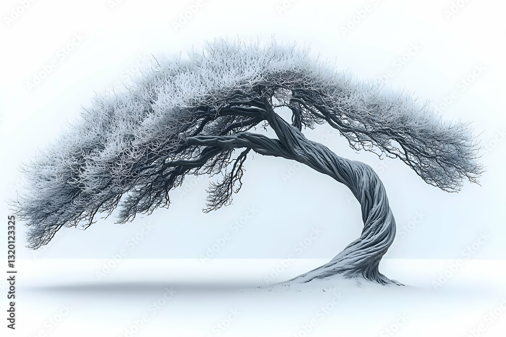 Fototapeta premium Artistic Pixelated Winter Tree