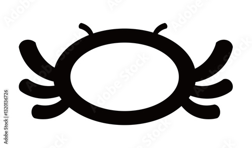 vector illustration of a crab