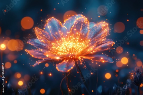 Sparkler Glowing Against Bokeh Lights in Celebration of Happiness and Magic