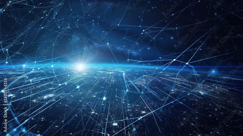 Atmospheric_Blue_Color_Starry_Sky_Business_Data_City Atmospheric_Blue_Color_Starry_Sky_Business_Data_City