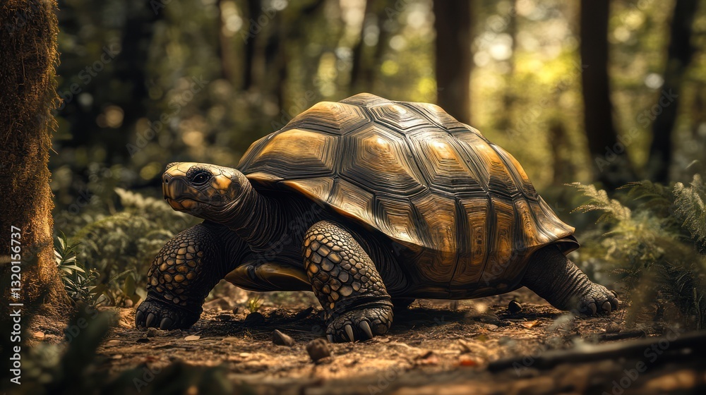 Obraz premium Giant tortoise in forest